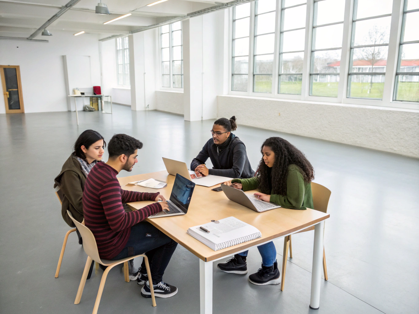 Étudiants travaillant ensemble pour leur réussite académique